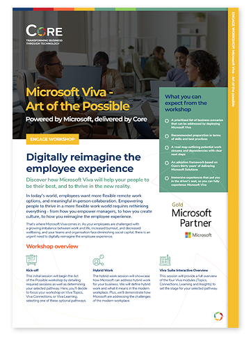 Microsoft Viva Art of the Possible workshop